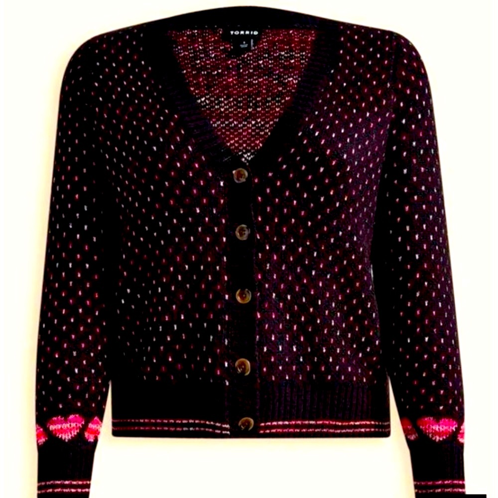 Torrid NWOT V-Neck Button Front Sweater